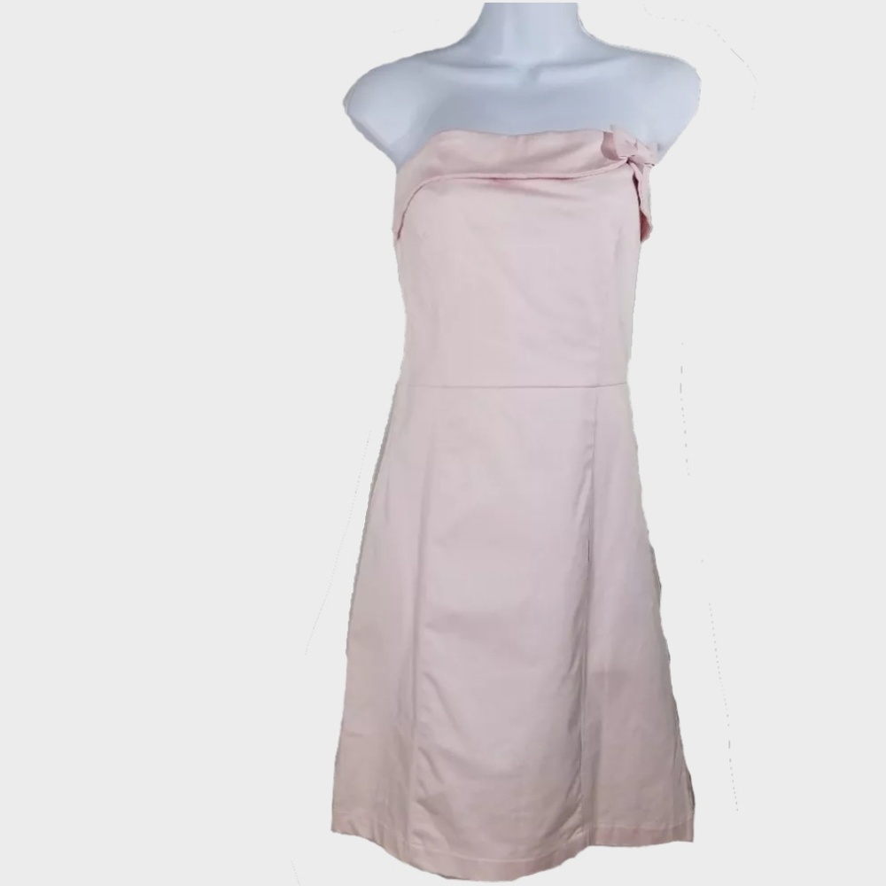 Charlotte Russe Strapless Pastel Pink Bow Cotton